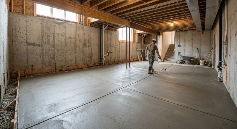 Basement Concrete Installation in Springfield, PA