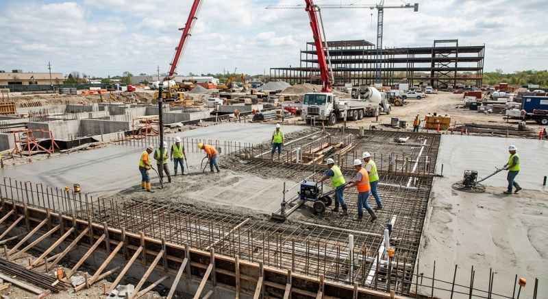 Commercial Slab Construction in North Wales, PA
